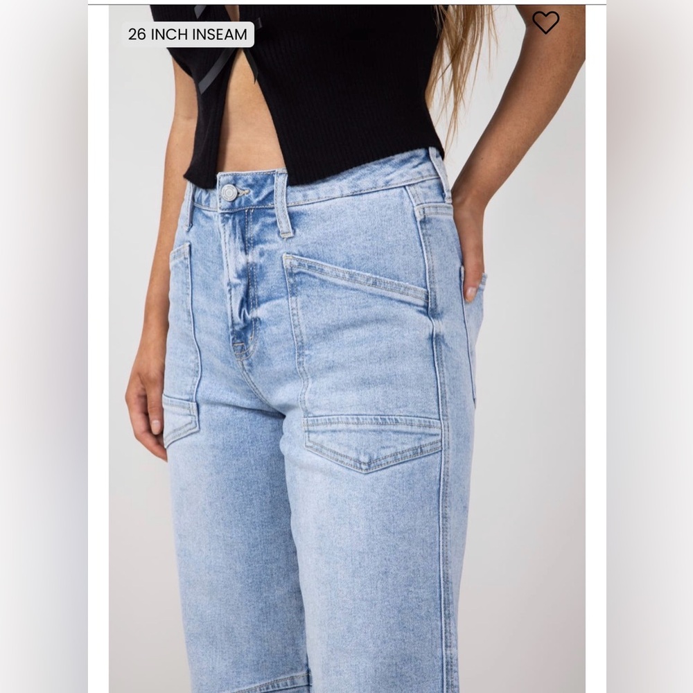 New Vervet High Rise Baggy Barrel Jeans 24W - Picture 5 of 12